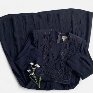 Vintage 90s midnight long sleeve dress